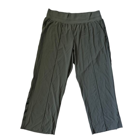 Athleta Plus Nolita Wide Leg Pants Mountain Olive Green Size 20 - Picture 4 of 11